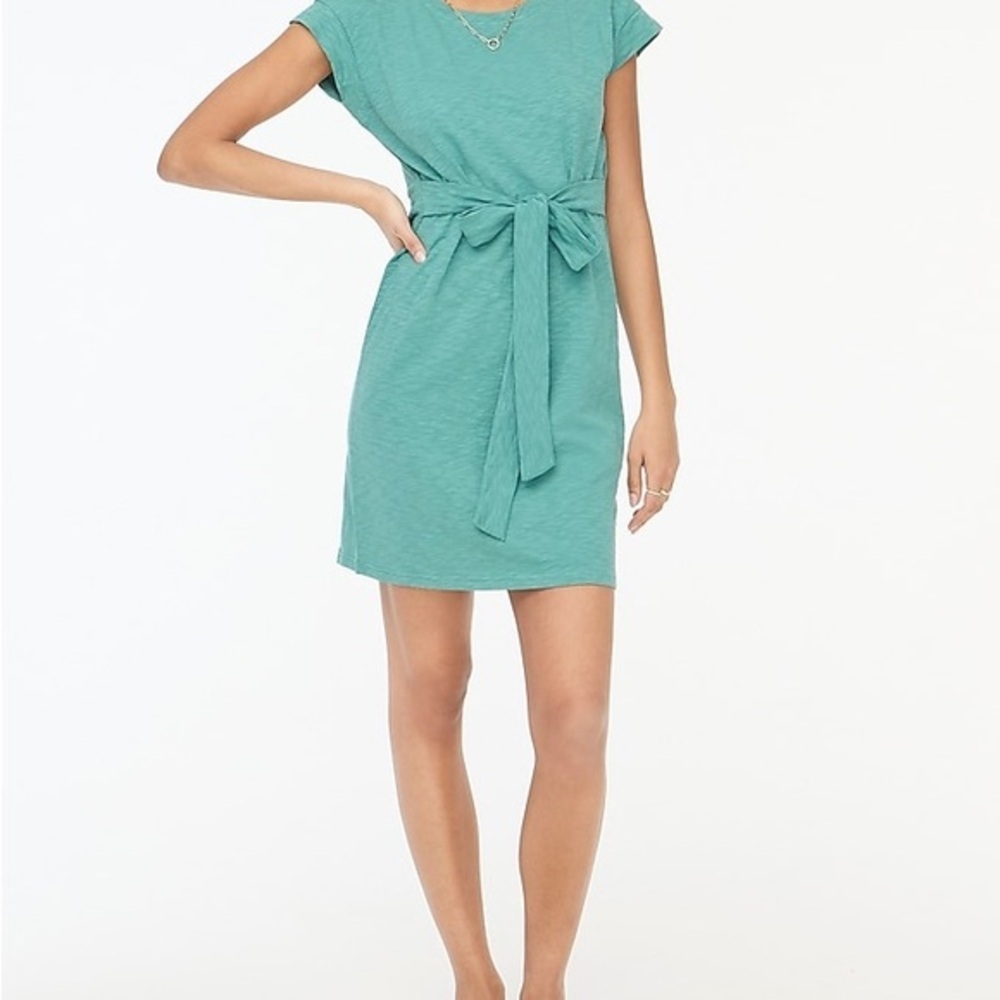 👗 J.Crew Factory Knit Tie-Waist Mini Dress – Size Large 🌿